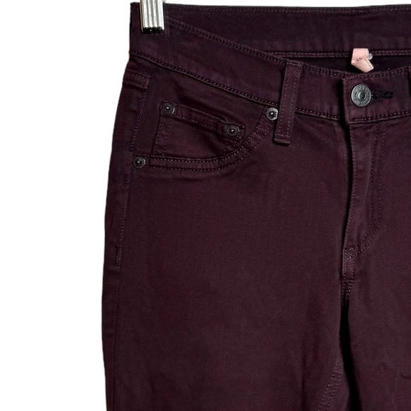 Rag and Bone Jean for Aritzia Mid Rise Skinny Leg Wine Brown Red Jegging 25 - Picture 6 of 15